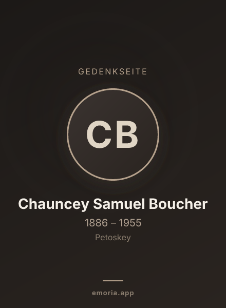 Gedenkportrait von Chauncey Samuel Boucher