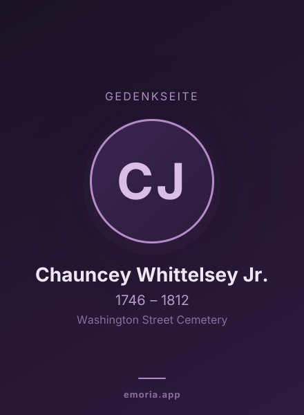 Gedenkportrait von Chauncey Whittelsey Jr.