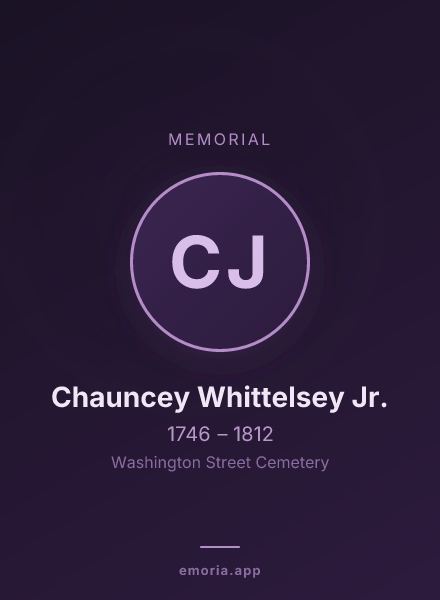 Memorial portrait of Chauncey Whittelsey Jr.