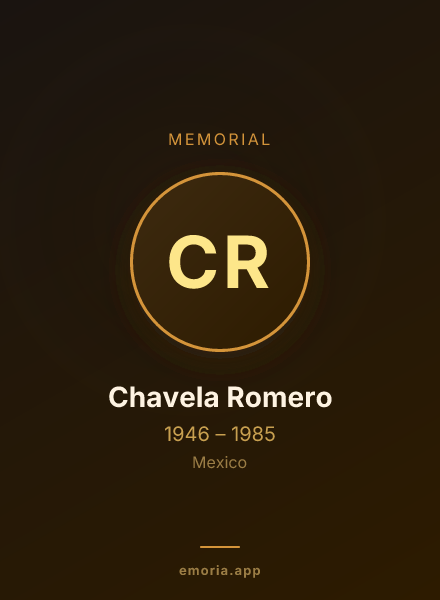 Memorial portrait of Chavela Romero