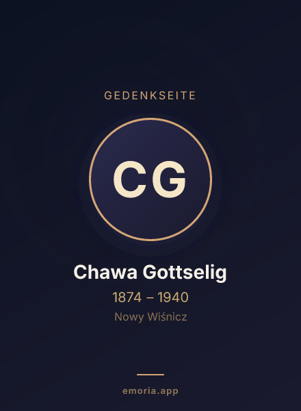 Gedenkportrait von Chawa Gottselig