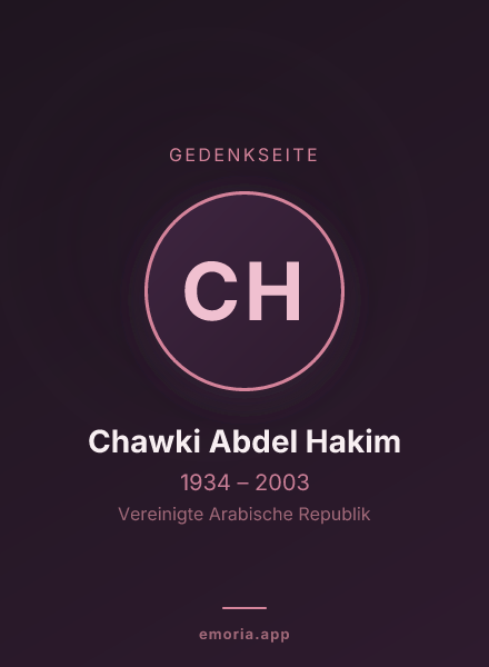 Gedenkportrait von Chawki Abdel Hakim