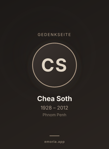 Gedenkportrait von Chea Soth