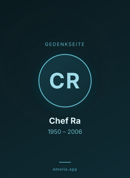 Gedenkportrait von Chef Ra
