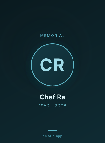 Memorial portrait of Chef Ra