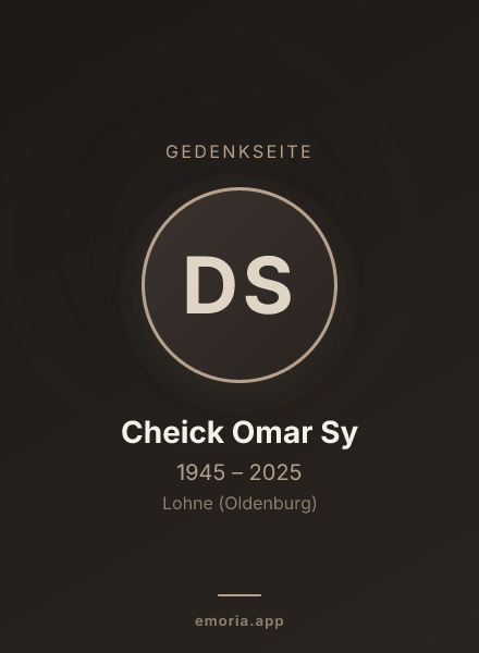 Gedenkportrait von Dr. Cheick Omar Sy