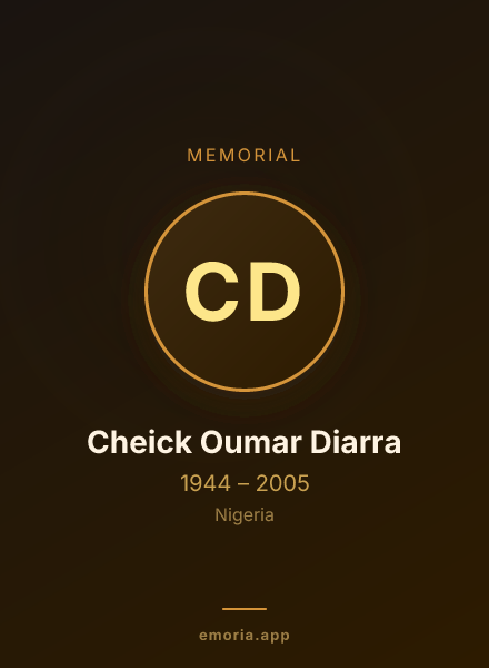 Memorial portrait of Cheick Oumar Diarra