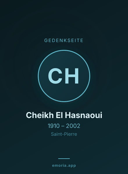 Gedenkportrait von Cheikh El Hasnaoui