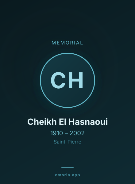 Memorial portrait of Cheikh El Hasnaoui