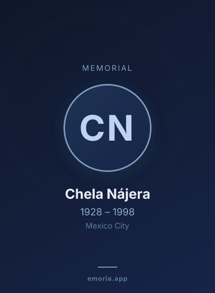 Memorial portrait of Chela Nájera