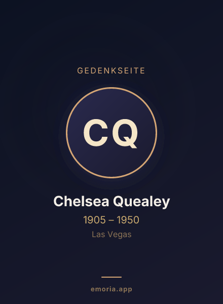Gedenkportrait von Chelsea Quealey