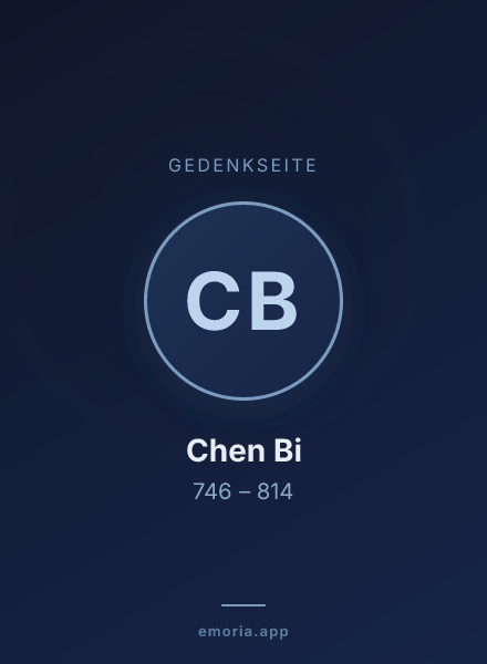 Gedenkportrait von Chen Bi