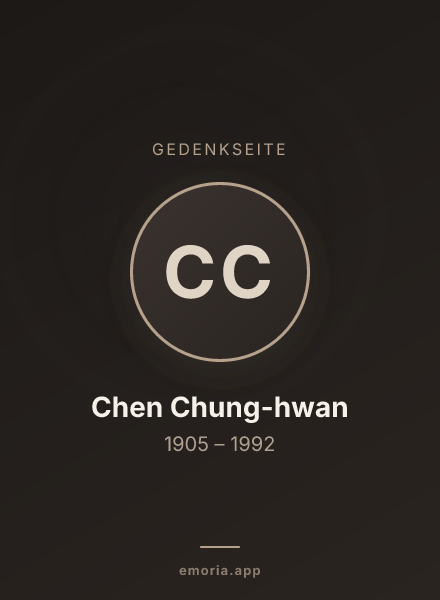 Gedenkportrait von Chen Chung-hwan
