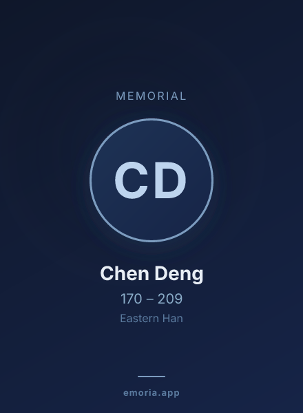 Memorial portrait of Chen Deng
