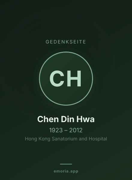 Gedenkportrait von Chen Din Hwa