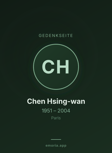 Gedenkportrait von Chen Hsing-wan
