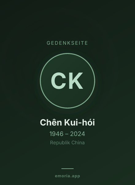 Gedenkportrait von Chên Kui-hói