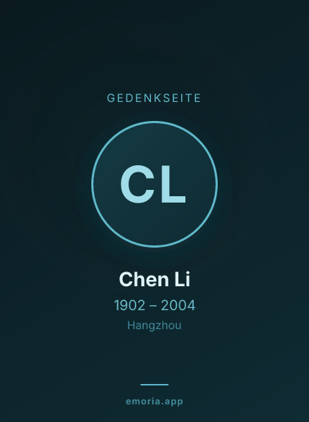 Gedenkportrait von Chen Li