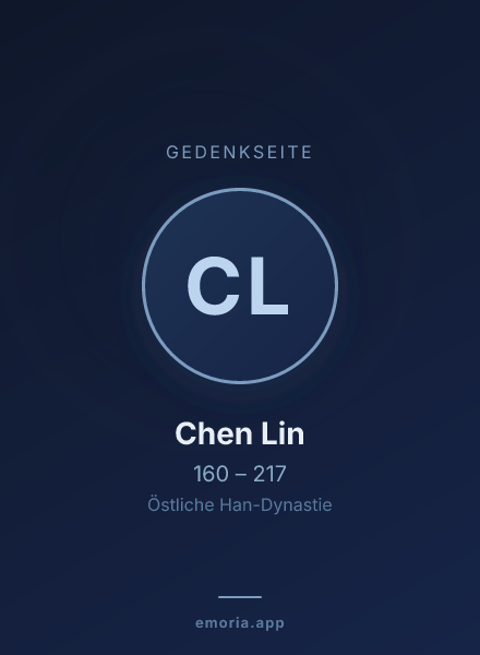 Gedenkportrait von Chen Lin