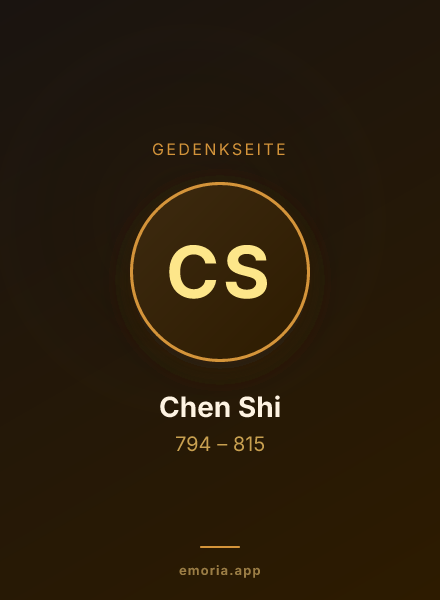 Gedenkportrait von Chen Shi