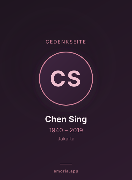 Gedenkportrait von Chen Sing