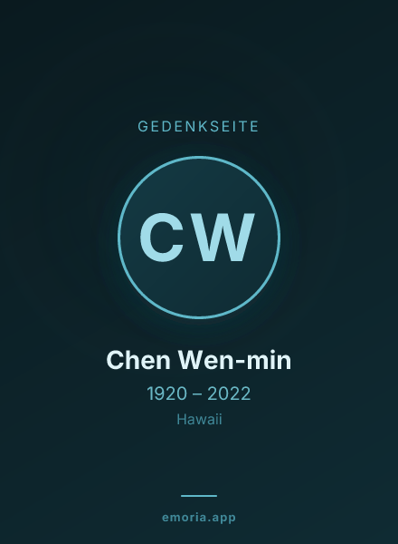 Gedenkportrait von Chen Wen-min