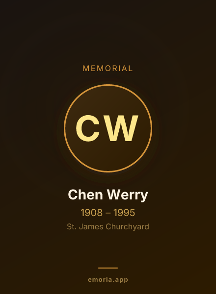 Memorial portrait of Chen Werry