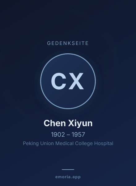 Gedenkportrait von Chen Xiyun