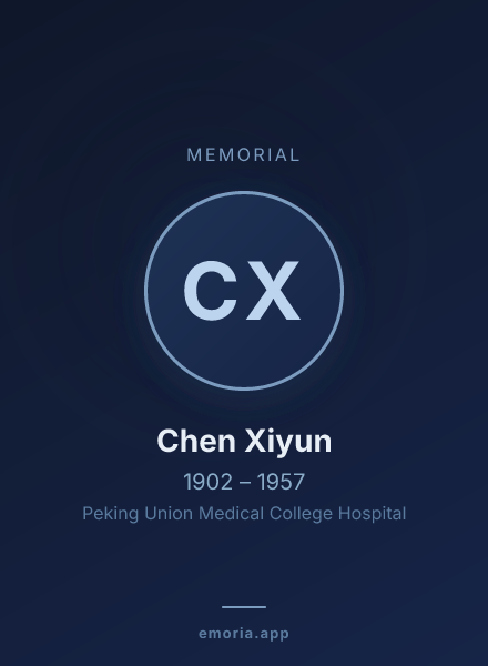 Memorial portrait of Chen Xiyun