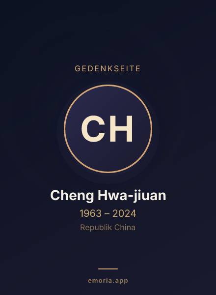 Gedenkportrait von Cheng Hwa-jiuan