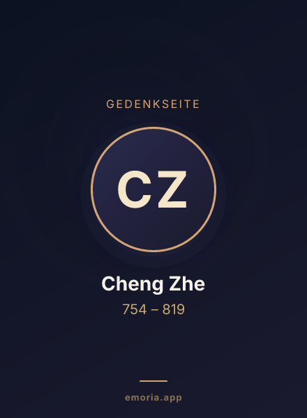 Gedenkportrait von Cheng Zhe