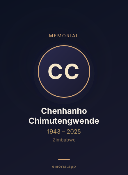 Memorial portrait of Chenhanho Chimutengwende