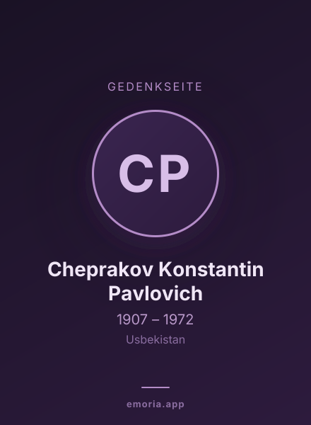 Gedenkportrait von Cheprakov Konstantin Pavlovich
