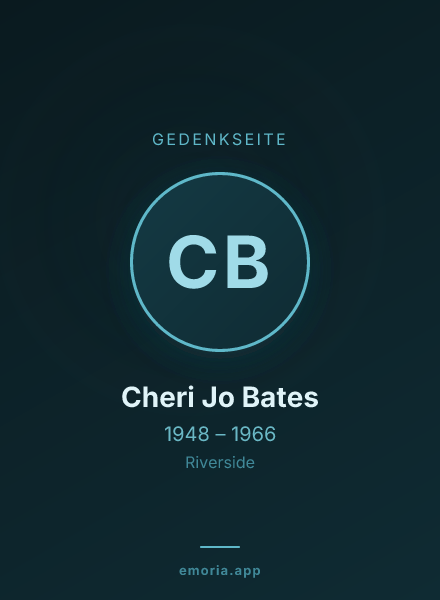 Gedenkportrait von Cheri Jo Bates