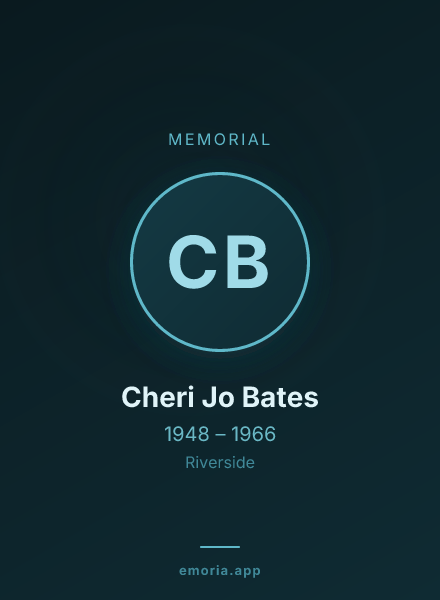 Memorial portrait of Cheri Jo Bates