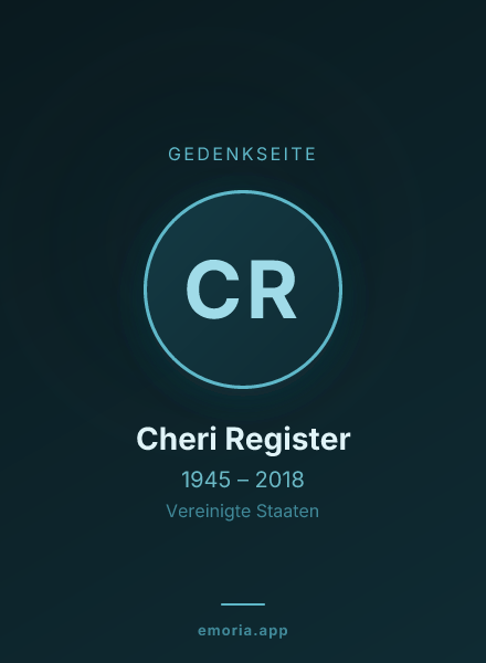 Gedenkportrait von Cheri Register