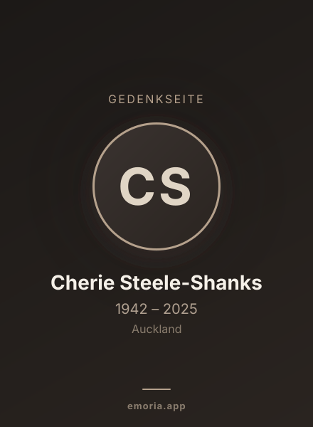 Gedenkportrait von Cherie Steele-Shanks