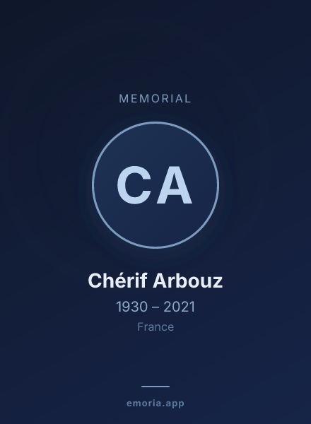 Memorial portrait of Chérif Arbouz