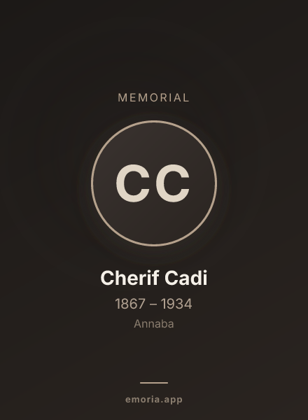 Memorial portrait of Cherif Cadi