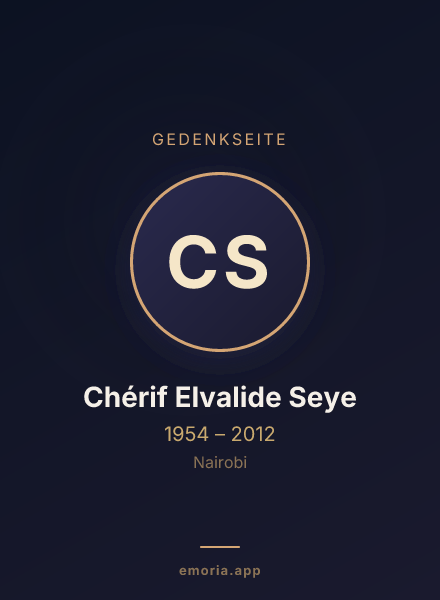 Gedenkportrait von Chérif Elvalide Seye
