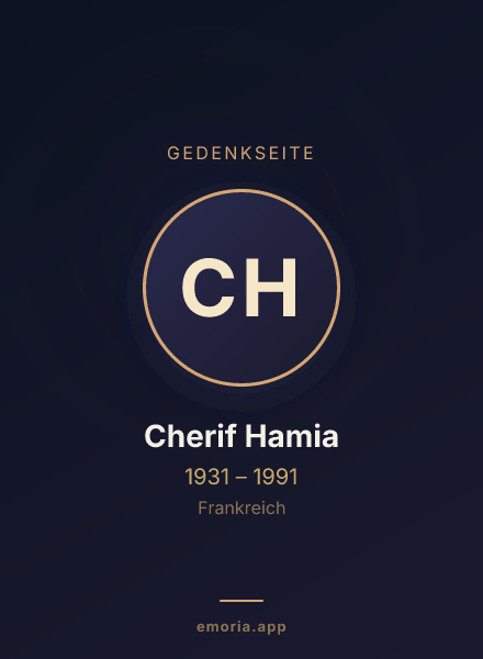 Gedenkportrait von Cherif Hamia
