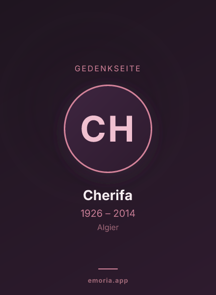 Gedenkportrait von Cherifa