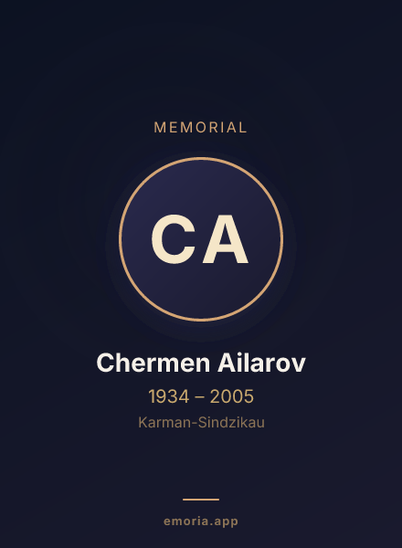 Memorial portrait of Chermen Ailarov
