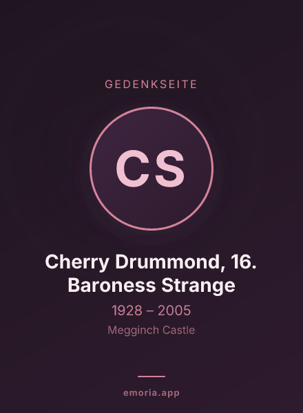 Gedenkportrait von Cherry Drummond, 16. Baroness Strange