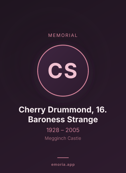 Memorial portrait of Cherry Drummond, 16. Baroness Strange