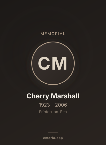Memorial portrait of Cherry Marshall