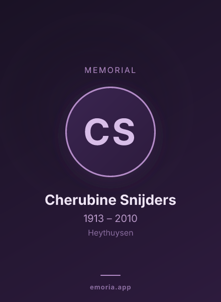Memorial portrait of Cherubine Snijders