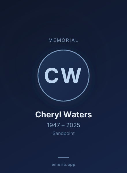 Memorial portrait of Cheryl Waters