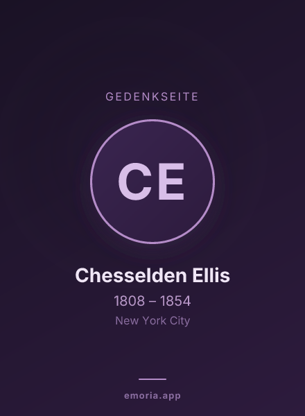 Gedenkportrait von Chesselden Ellis
