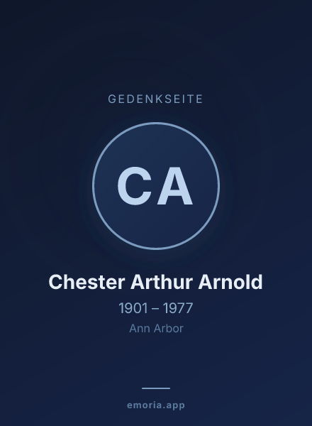 Gedenkportrait von Chester Arthur Arnold